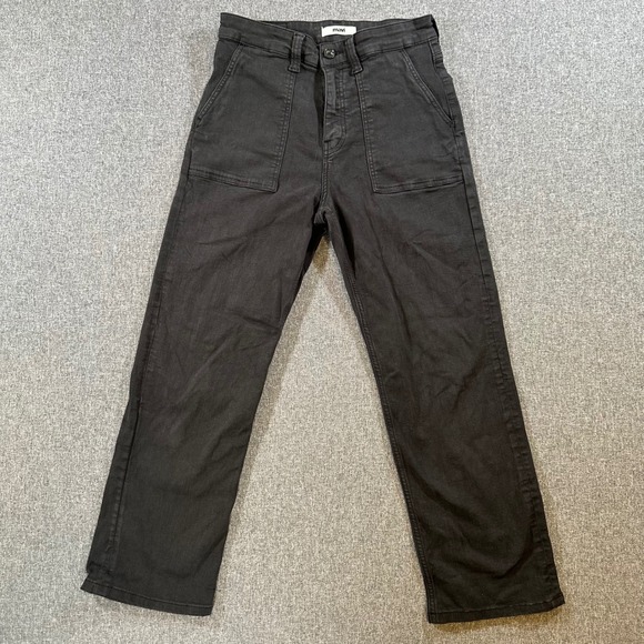 Mavi Jeans Denim - Mavi Jeans Womens 27/29 Shelia Black High-Rise Straight Leg Patch Pockets